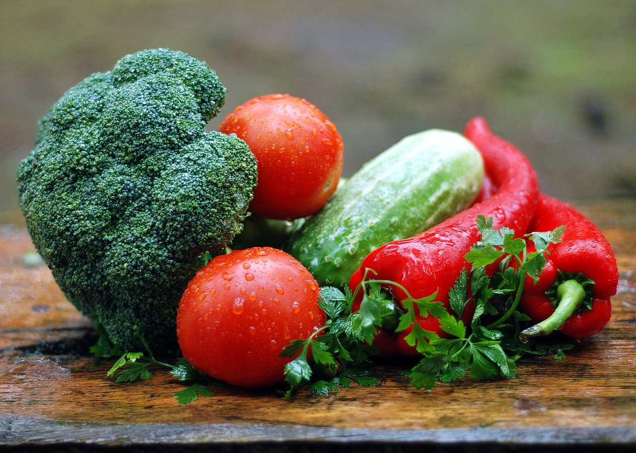 Alimentación saludable, verduras y vegetales